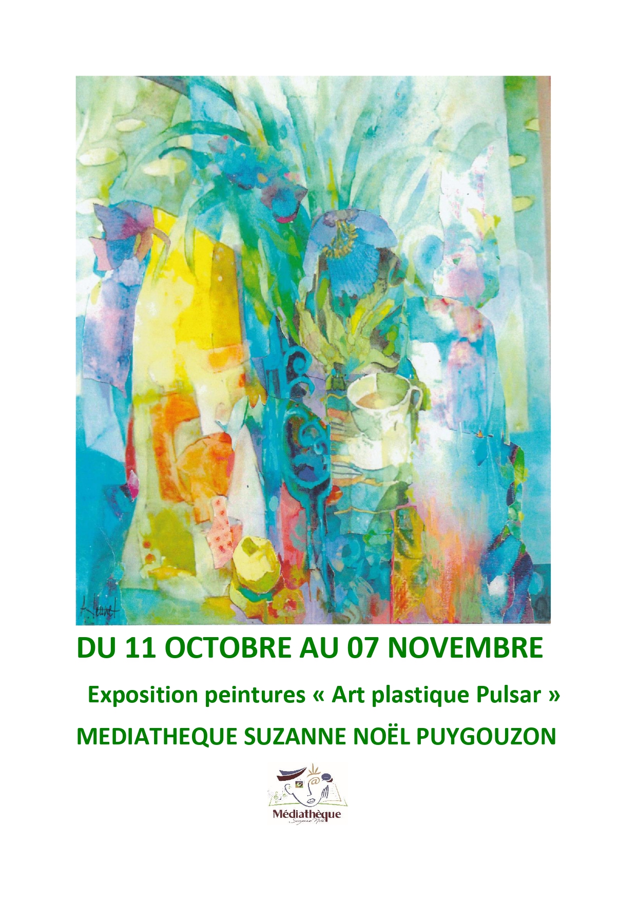 Affiche Expo Art Plastique Exposition peintures “Art Plastique Pulsar”